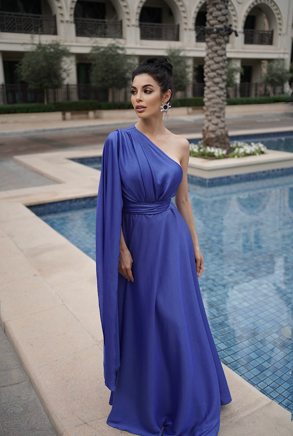 One Shoulder Long Dress